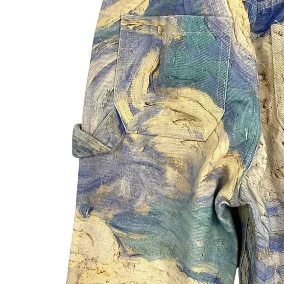 The Met x PacSun Van Gogh Wheat Field With Cypresses Carpenter Pants Size 24 - Picture 7 of 11